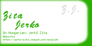 zita jerko business card