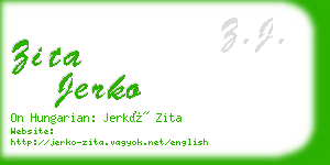 zita jerko business card